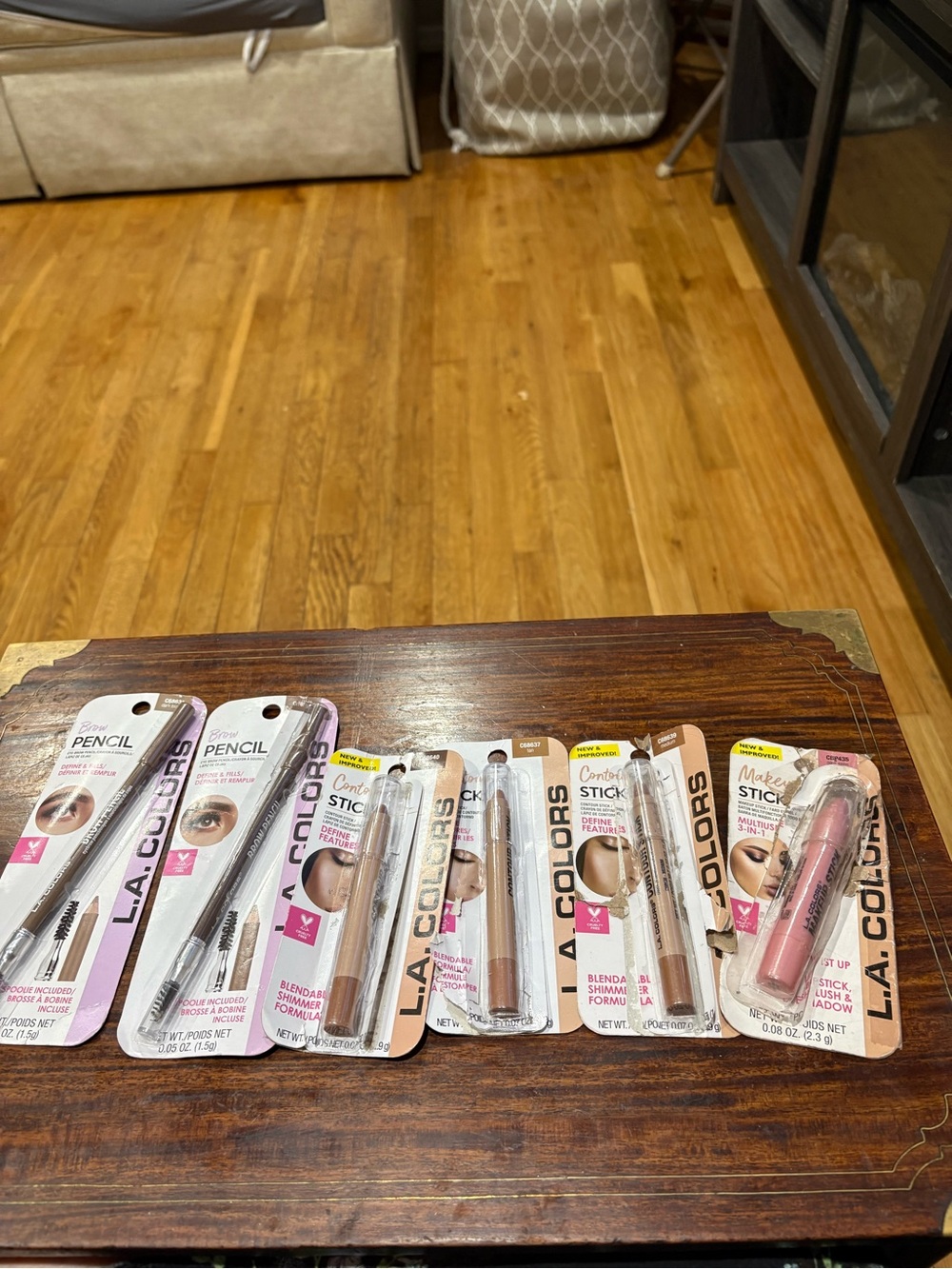 L.A. Colors Brows & Lip Makeup Set in Pink and Neutral Beige Shades